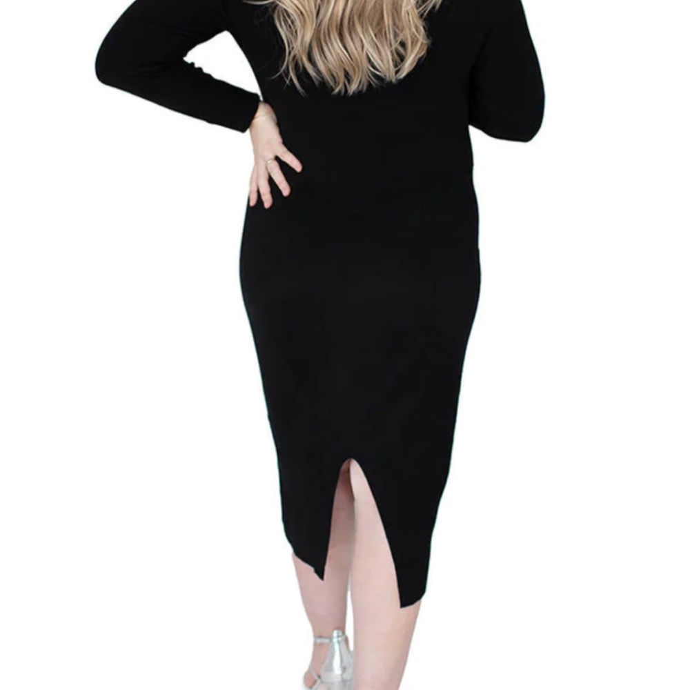 Kindred Bravely - Jackie Knit Maternity Mock Neck Midi Dress